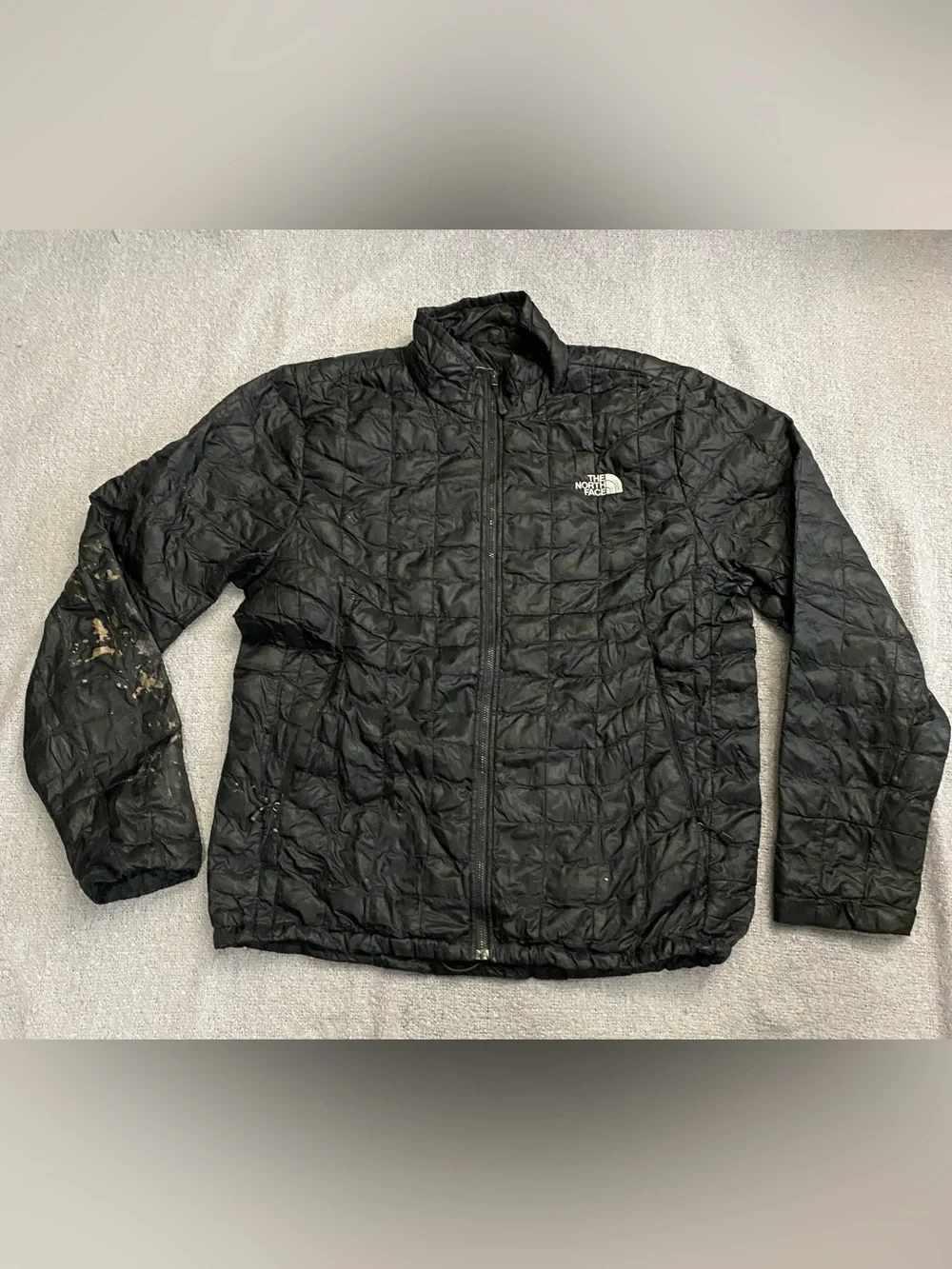 The North Face Black Quilted Puffer Jacket with Logo